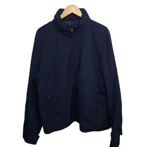 Calvin Klein Mens Dark Blue Jacket Front Zip Front Pockets Waterproof SZ XXL
